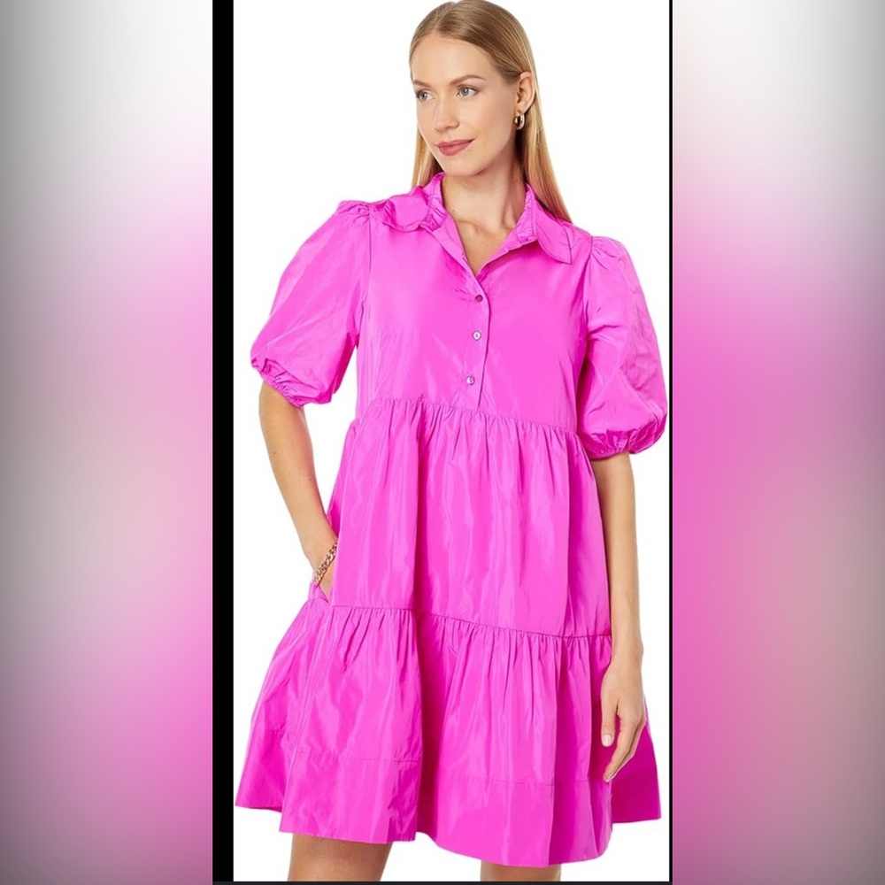 Lilly Pulitzer Pink Crissa Puff Sleeve Dress